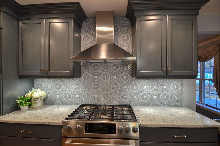 Blue and Gray Kitchen Remodel
