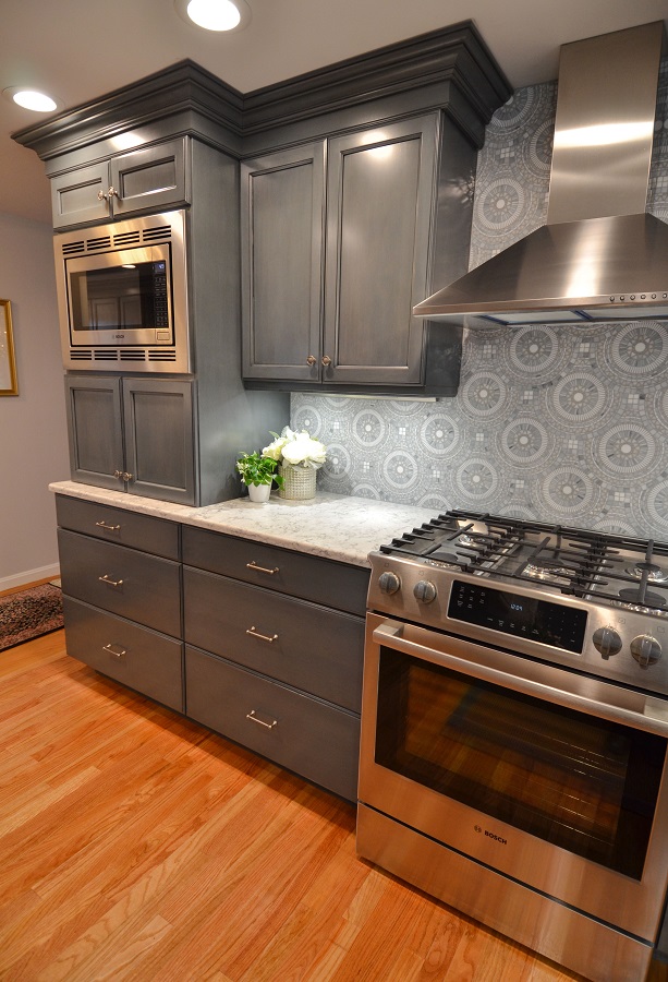 Blue and Gray Kitchen Remodel