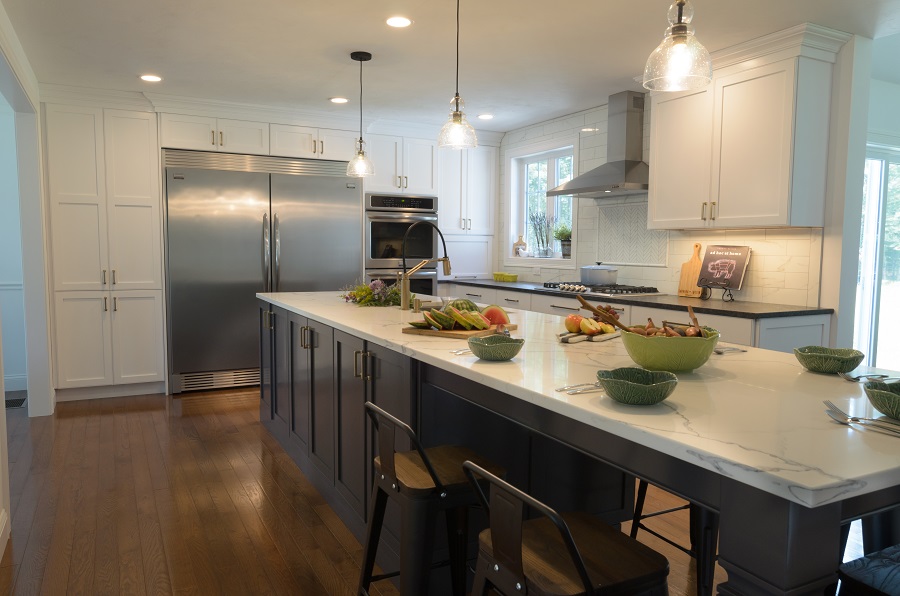 New Two Toned Shaker Kitchen Remodel In Dunstable Ma Dream Kitchens