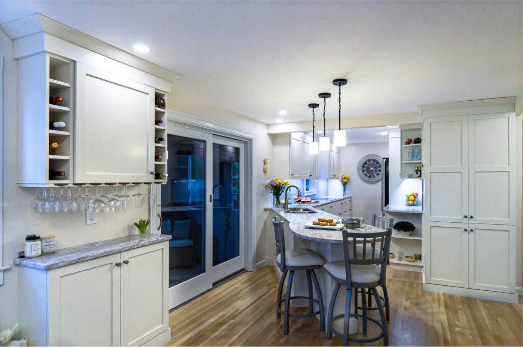 Designing a Narrow White Kitchen