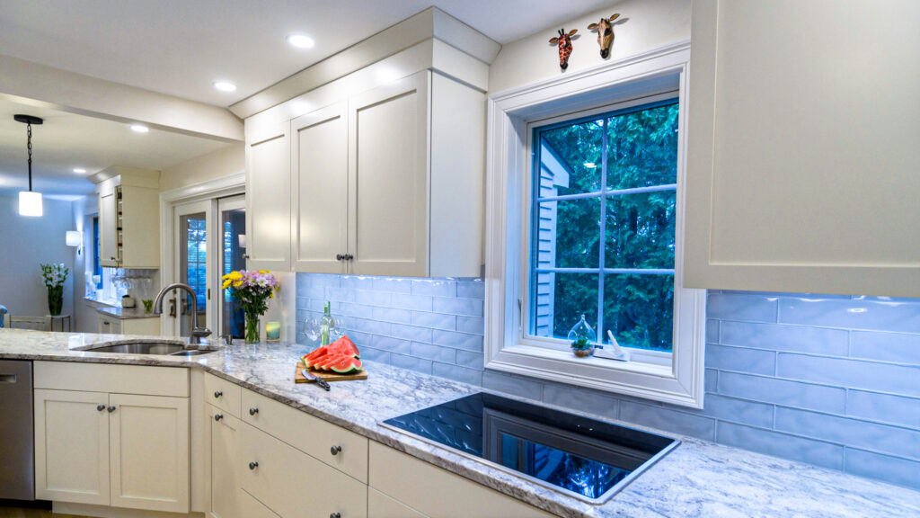 Designing a Narrow White Kitchen